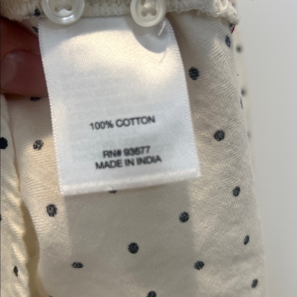 St. John's Bay Cream and Black Polka Dot Shirt size 3X. - Picture 9 of 9